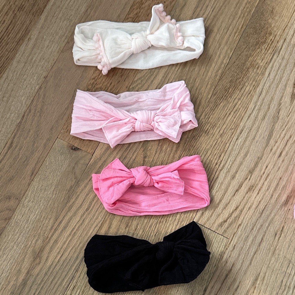 Charming Kids Headband Collection - Pink, White, Black, white with pink detail
